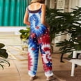 thumbnail image 4 of Iaqnaocc 4th of July Womens Jumpsuit Patriotic American Flag Stars Sleeveless Independence Day Jumpers Loose Fit Adjustable Strap Overalls Jumpsuits 1776-2026 Trendy Overalls Blue L, 4 of 4