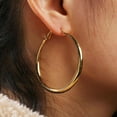 thumbnail image 3 of Alexcraft 925 Steling Silver Hoop Earrings For Women Thick Hoop Earrings Hollow Hoops Earrings Lightweight Big Hoop Earrings Hypoallergenic Large Earrings, 3 of 8