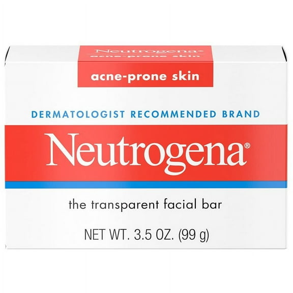 Neutrogena Glycerin Facial Cleansing Bar for Acne-Prone Skin 3.5 oz Pack of 2