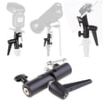 thumbnail image 2 of Flash Bracket H-Type Swivel Umbrella Holder Adapter Adjustable 1/4" 3/8" for Flash Light Stand Mount Umbrella Softbox, 2 of 9
