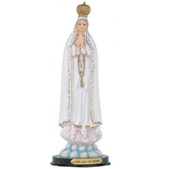 12" Inch Our Lady Of Fatima Statue Religious Figurine Figure Virgen de Blue and White