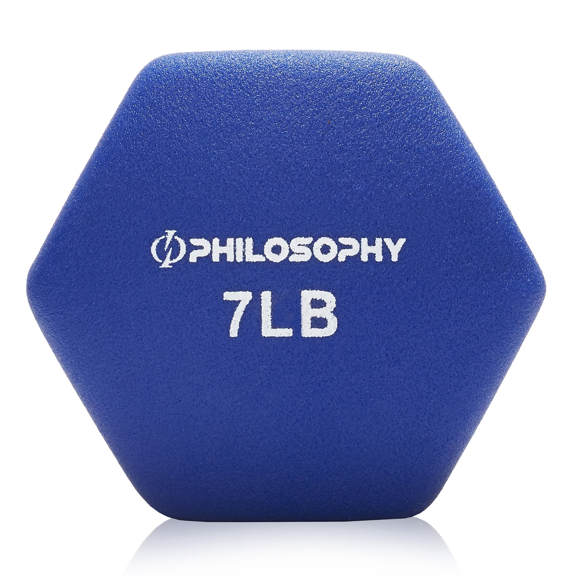 Philosophy Gym Neoprene Dumbbell Hexagon Hand Weights, 7 lb Pair - 14 lb Total