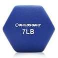 thumbnail image 3 of Philosophy Gym Neoprene Dumbbell Hexagon Hand Weights, 7 lb Pair - 14 lb Total, 3 of 6