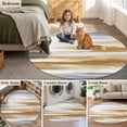 thumbnail image 6 of Brown Grey Round Living Room Rugs 4 ft, Abstract Vintage Ombre Mottled Texture Farmhouse Washable Area Rug with Non-Slip Sturdy Edge Binding Round Carpet for Entryway Kitchen Bedroom Bathroom, 6 of 9
