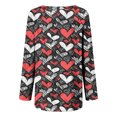 thumbnail image 5 of Qertyioot Cadeau de la Saint-Valentin pour Femme, Tunique à Manches Longues Décontractée à Col Rond pour la Saint-Valentin, 5 of 5