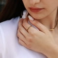 thumbnail image 3 of Sparkle Jewels 14K Yellow Gold Finish Round Black Cubic Zirconia Half Eternity Band Ring, 3 of 4