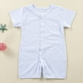 thumbnail image 2 of HCNTES Infant Newborn Baby Unisex Short Sleeve Jumpsuit Romper One-Piece Children Toddler Cozy Pajamas Nighty Homewear for Spring Summer(Y01-Blue,12-18 Months), 2 of 4