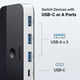 thumbnail image 3 of Conmutador USB UGREEN USB 3.0 de 4 puertos para 2 ordenadores con cables, 3 of 9