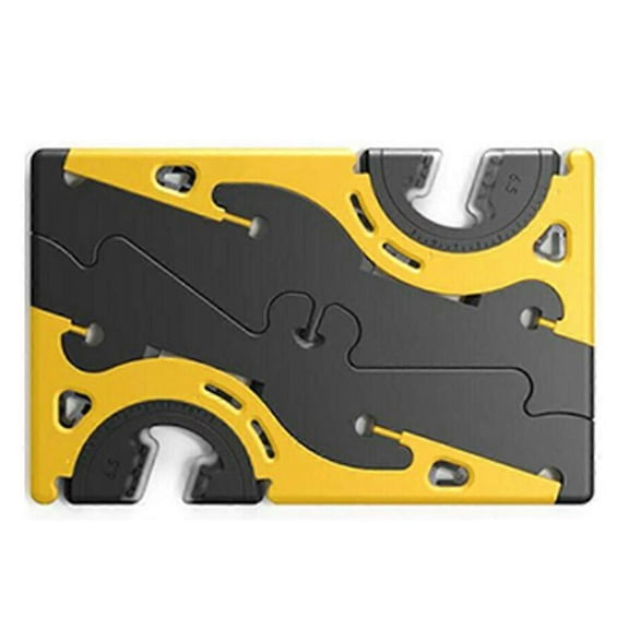 Foldable Rotation Card Type Stable Pocket Tripod Universal Cell Phone Stand HolderYellow