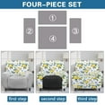 thumbnail image 5 of Yuyamidu Lemon Print Reclining Chair Covers 4 Pieces Waterproof Recliner Covers That Stay in Place Non Slip Lazyboy Cover for Recliner Chair Soft Furniture Protector, 5 of 8
