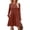 Caramel Red, variant on WIHOLL Long Sleeve Dresses for Women Fall Midi Dresses Elegant Casual Crew Neck Empire Waist Tunic Dress with Pockets