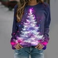 thumbnail image 5 of UPPADA Christmas Sweatshirts for Women Funny Xmas Tree Print Christmas Pullover Tops Graphic Crewneck Shirts Xmas Long Sleeve Shirts Holiday Blouses Multicolor,XXXXL, 5 of 7