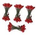 thumbnail image 3 of GUOOL 200pcs Red Craft DIY Artificial Double Headed Berries, 3 of 9