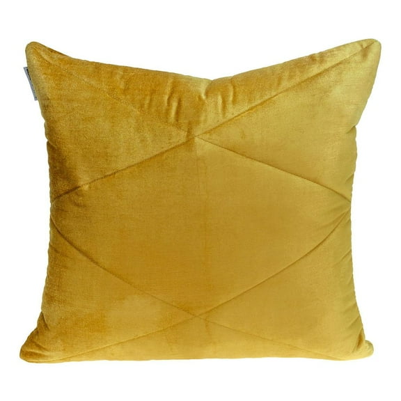 Parkland Collection Koko Transitional Quilted Yellow Throw Pillow