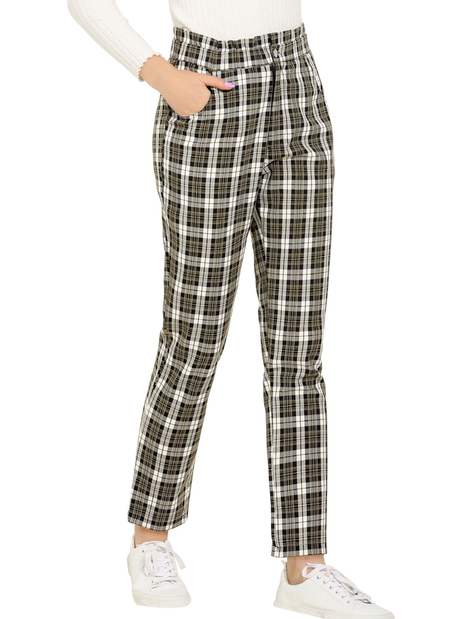 juniors plaid pants