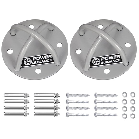 Soporte de Montaje en Pared y Techo POWER GUIDANCE para Cintas de Suspensión, Anillos Gimnásticos, Columpios de Yoga y Cuerda de Batalla (Juego de 2)