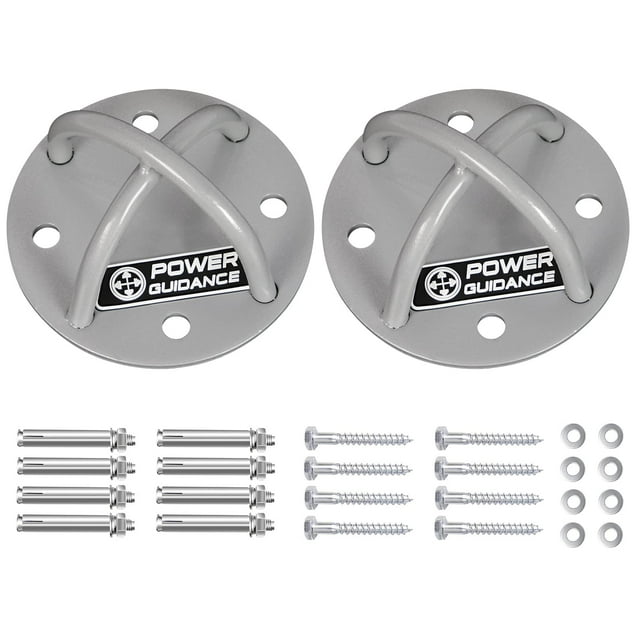 Soporte de Montaje en Pared y Techo POWER GUIDANCE para Cintas de Suspensión, Anillos Gimnásticos, Columpios de Yoga y Cuerda de Batalla (Juego de 2)