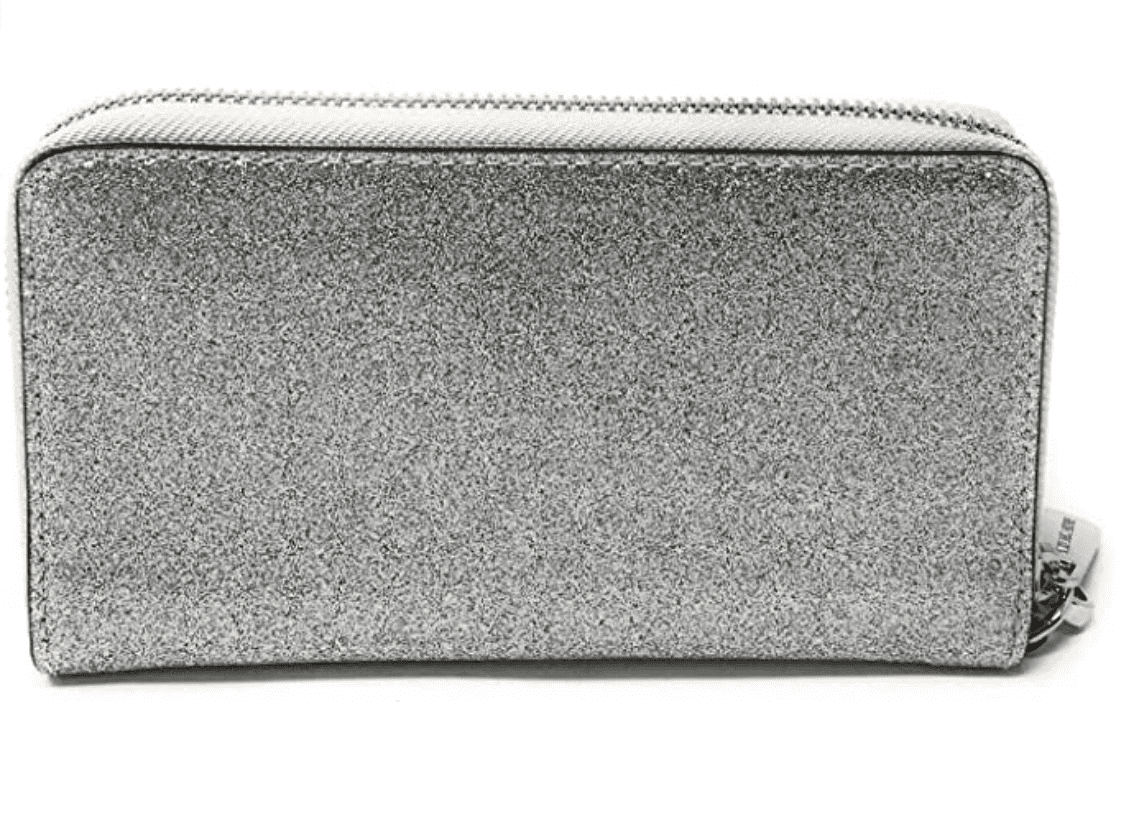 michael kors silver glitter wallet
