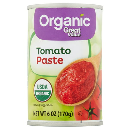 (4 Pack) Great Value Organic Tomato Paste, 6 oz