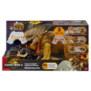 Jurassic World Rebirth Track N Chomp Distortus Rex & Vehicle, Remote Control, Lights & Growl & Chomp