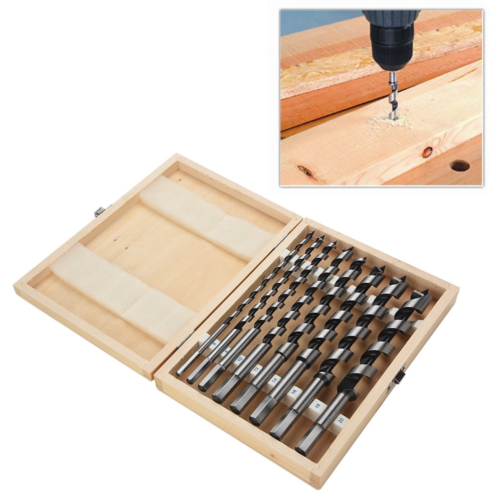 8PC WOOD AUGER DRILL BIT SET 6mm 20mm Hex Auger DRILLS BITS For Wood Drilling 