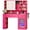 Pink, variant on Ktaxon Makeup Vanity with Lighted Mirror, Vanity Table Set w/ Charging Station, Side Rack, Black