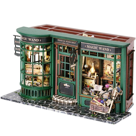 Kit de muebles en miniatura Dollhouse Spilay Magic House con LED
