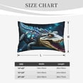 thumbnail image 4 of JUNZAN Starry Sky Colorful Crocodile Pillow Cases Standard Size, with Envelope Closure Bed Pillow Cases(without pillow core),20"x30" inches, 4 of 5