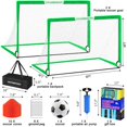 thumbnail image 2 of Set de 2 arcos de fútbol VAVOSPORT 6'x4' para niños, portátiles y plegables, red de fútbol emergente para prácticas y juegos al aire libre con balón y conos para niños y jóvenes, 2 of 6