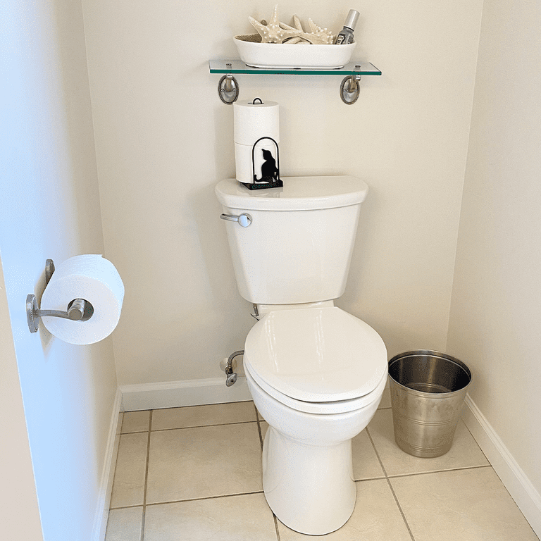 Evelots Over the Tank Metal Hanging Toilet Paper Holder and Spare Rese