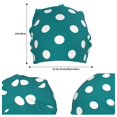 thumbnail image 4 of Logiee White Polka Dots With Teal Background Print Unisex Knit Beanie for Men Women Winter Hat,Beanies Skull Caps, 4 of 7