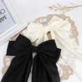 thumbnail image 7 of Holzlrgus Silky Satin Hair Bows 2 Pcs Big Hair Bows for Women Hair Ribbons Oversized Long Tail White Hair Bow Black Hair Bow Large Hair Ribbon Barrettes Metal Clips Bowknot Aesthetic Hair Accessories, 7 of 7