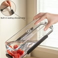 thumbnail image 4 of Space Efficient Long Food Storage Container for Refrigerator - Clear Airtight Kitchen Organizer with Lid Stackable Dishwasher Safe Food Grade Plastic, 4 of 6