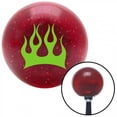 thumbnail image 1 of Green Crescent Flames Red Metal Flake Shift Knob with M16 x 1.5 Insert Shifter Auto Brody, 1 of 1