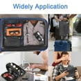 thumbnail image 3 of Toiletry Bag for Men Water-resistant Large Travel Shaving Grooming Dopp Kit Bathroom Organizer PU Leather Portable Cosmetic Storage Bag Black, 3 of 10