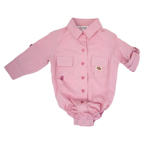 Bullred Pink  Unisex One Piece Onesie Fishing Shirt Pink Size 18M