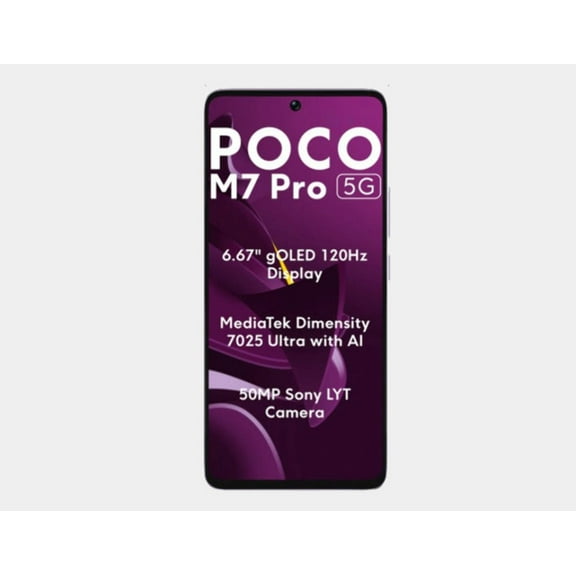 Xiaomi Poco M7 Pro 5G Dual SIM 256GB ROM 12GB RAM GSM Unlocked - Purple