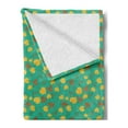 thumbnail image 2 of Autumn Soft Flannel Fleece Blanket, Seasonal Fall of the Leaf Warm Colors Simple Art Design Composition Print, Cozy Plush for Indoor and Outdoor Use, 60" x 80", Sea Green and Mustard, by Ambesonne, 2 of 5