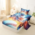 thumbnail image 2 of Erosebridal Baseball Gamer Twin Sheet Sets,Ball Games Sport Theme Bedding For Boy Teens 3 Pieces, 2 of 6