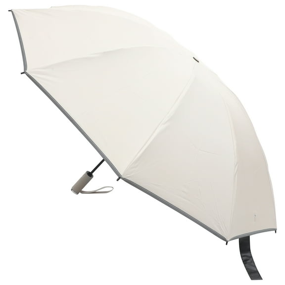 HONMEET Beige 10-Rib Folding Umbrella with UV for Outdoor Weather