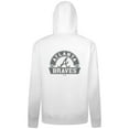 thumbnail image 3 of Men's Levelwear White Atlanta Braves Podium Chenille Logo Full-Zip Hoodie, 3 of 3