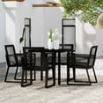 thumbnail image 4 of vidaXL Patio Dining Set Black Garden Outdoor Seating 3/5/7/9 Piece Multi Sizes, 4 of 39