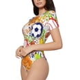 thumbnail image 2 of Daiia Balls Women'S Crew Neck Short Sleeve Slim Fit T Shirts Tops Basic Bodysuit Leotard Clothing-Xx-Large, 2 of 9