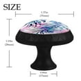 thumbnail image 4 of 12 Pack Round Glass Drawer Knobs For Kitchen Cabinet With Screws, Exotic Leaves in Watercolor Splash Crystal Diamond Shaped Cupboard Knobs For Kitchen Office Bathroom, 4 of 6