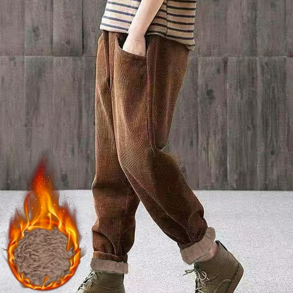 DondPO Halara Pants Women,Corduroy Pants Women Corduroy Pants For Women Casual Elastic High Waist Straight Leg Pants Loose Comfy Trousers With Pocket Lounge Pants Women,Womens Pants,Coffee Pants XXL