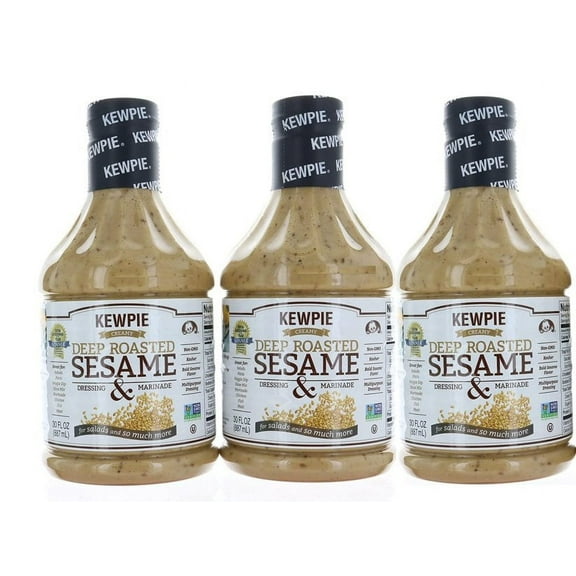 Pack of 3 - Kewpie Deep Roasted Sesame Dressing & Marinade. 30 Fl. Oz. Each.