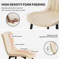 thumbnail image 3 of L'AGRATY Modern Dining Chairs Set of 4, High Back PU Leather Upholstered Kitchen Chairs with Cushion - Heavy Duty Metal Legs for Dining Room, Restaurant, Cafe (Beige), 3 of 8