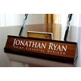thumbnail image 2 of Personalized Desk Name Plate Dark Wood Finish, 2 of 3