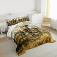 thumbnail image 3 of Castle Fairy Farm Animal Cow Full Size Comforter Sets 3-Piece for Kids Teens Adults,Farmhouse Highland Cattle Bedding Comforter Set,Rustic Vintage Cabin Windmill Lightweight Bedding Sets, 3 of 8