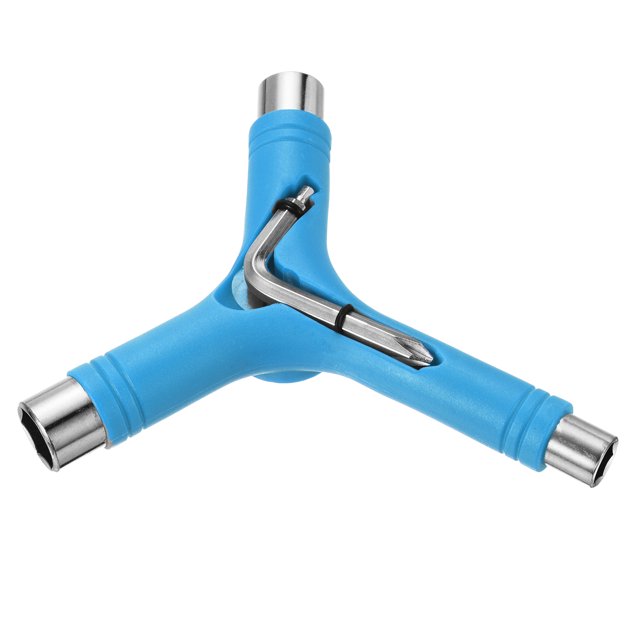Unique Bargains Outil de Skate Tout-en-un Multifonction Portable, Bleu